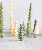 Unscented Tree Shaped Taper Candles - Forest Green