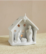 Stoneware Nativity Tealight Holder