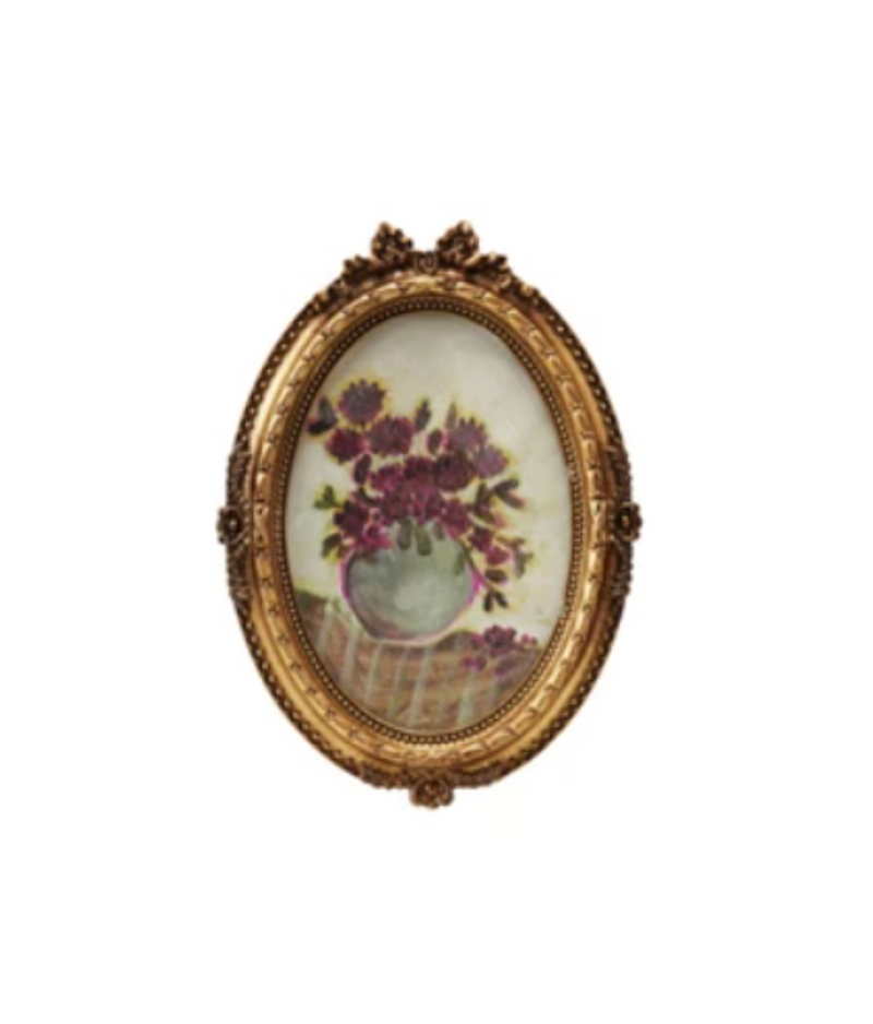 Pewter & Glass Photo Frames with Art (6 Styles)