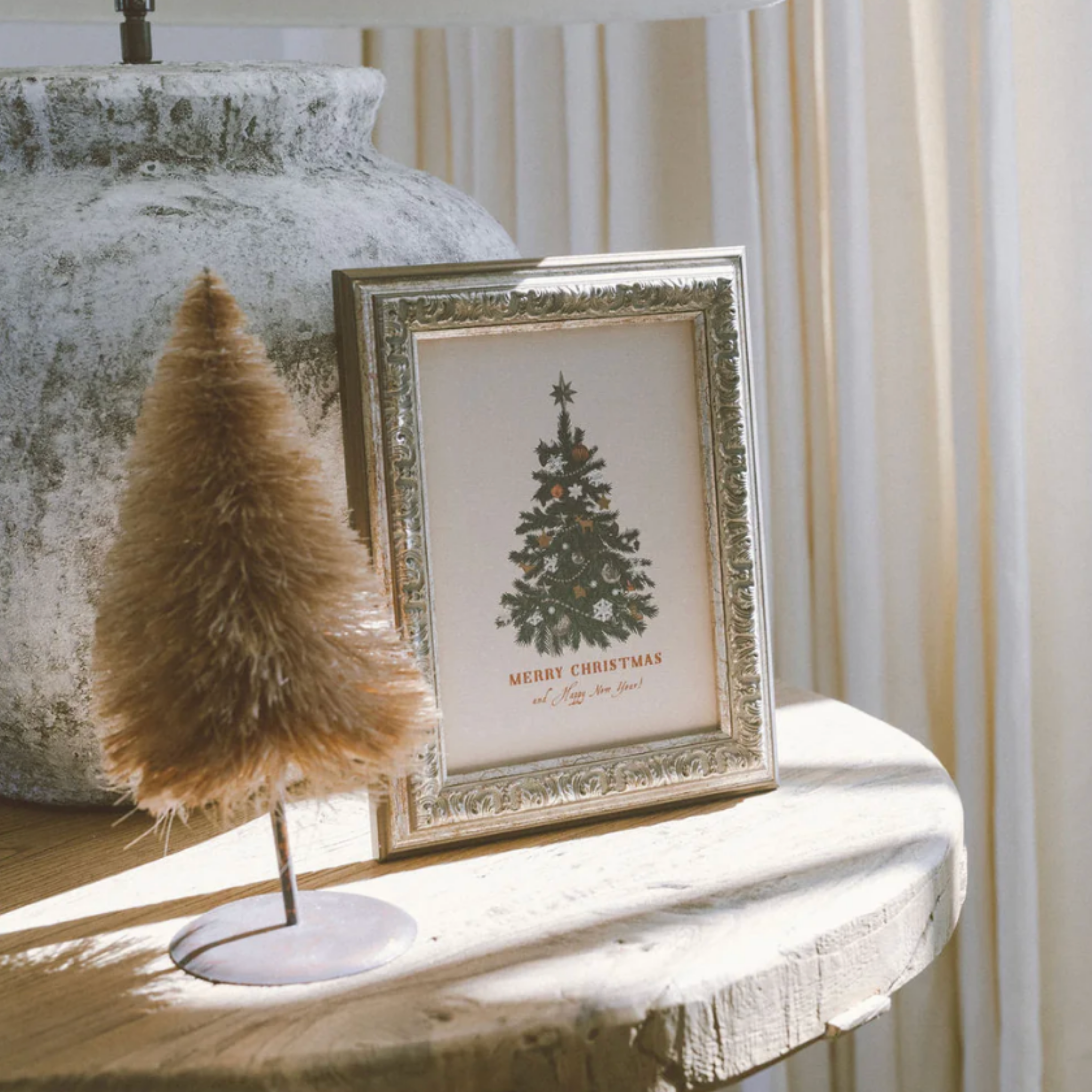 Happy New Year Tree Framed Art