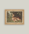 A Doe with Fawn Framed Artwork
