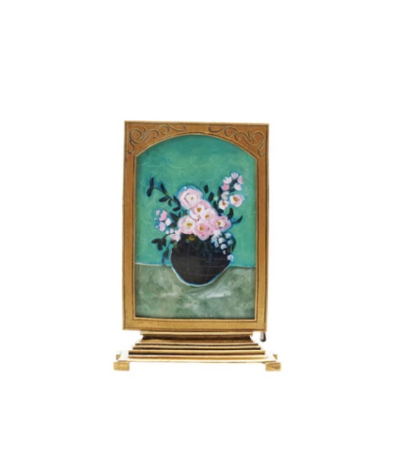 Pewter & Glass Photo Frames with Art (6 Styles)