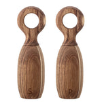 Set of 2, Acacia Wood Salt and Pepper Mills