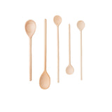 Beechwood French Cooking Spoon, Set of 5