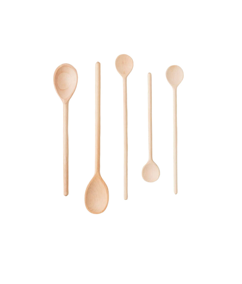 Beechwood Cooking Spoon, Set of 5