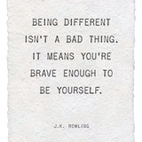 Being Different - Handmade Paper Print