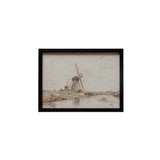 Black Wood Framed Glass Wall Decor