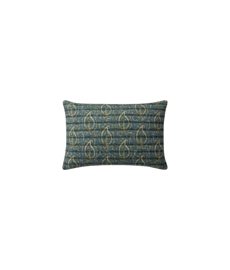 Blue / Green Floral Down Filled Pillow