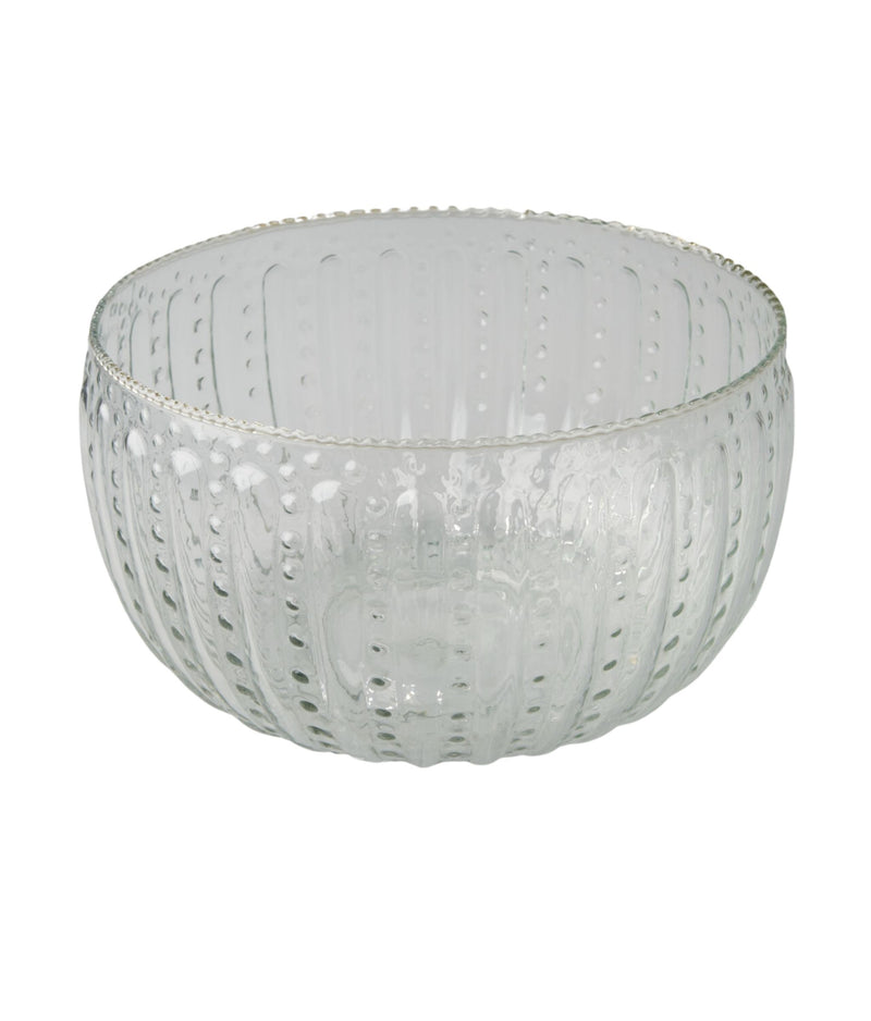 Ruffle Glass Lines Large Bowl