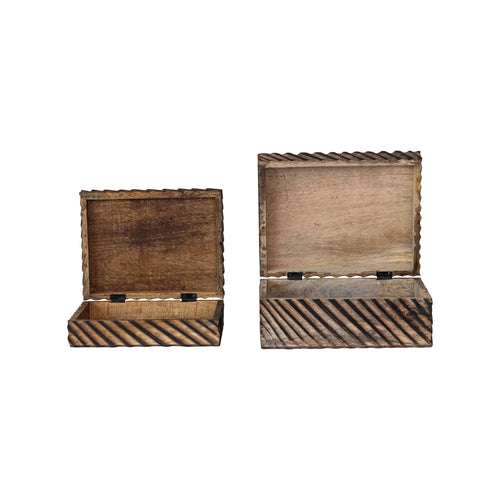 Carved MDF & Mango Wood Nesting Boxes