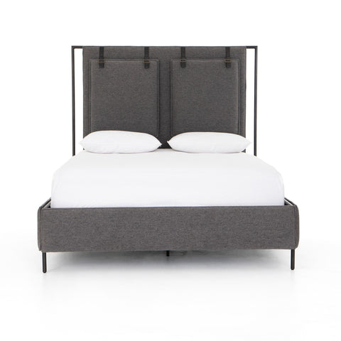 Leigh Upholstered Bed - San Remo Ash