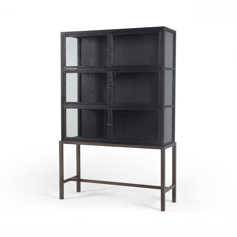 Spencer Curio Cabinet - Drifted Matte Black