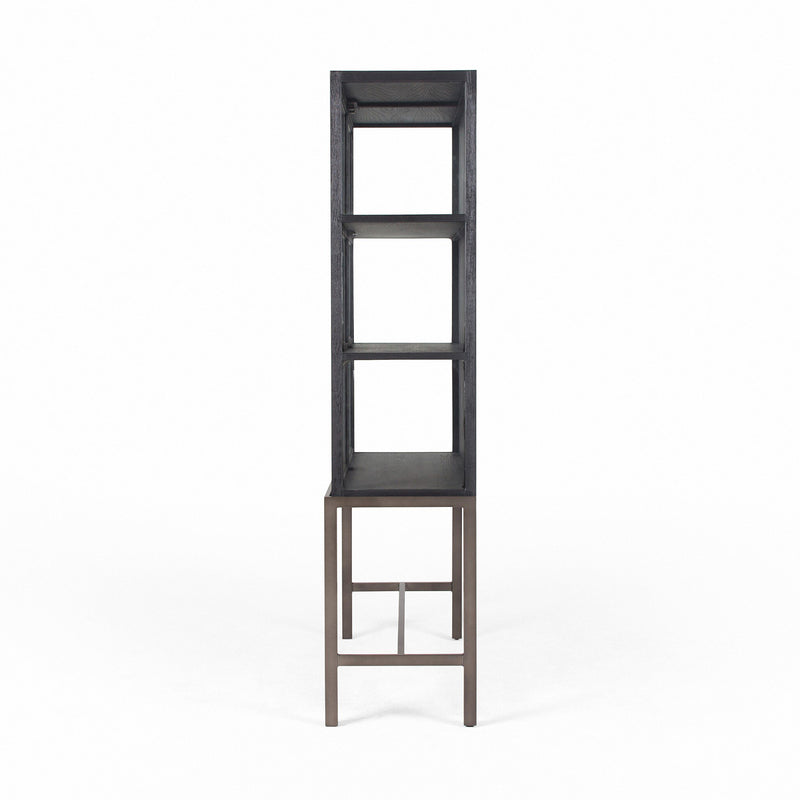 Spencer Curio Cabinet - Drifted Matte Black