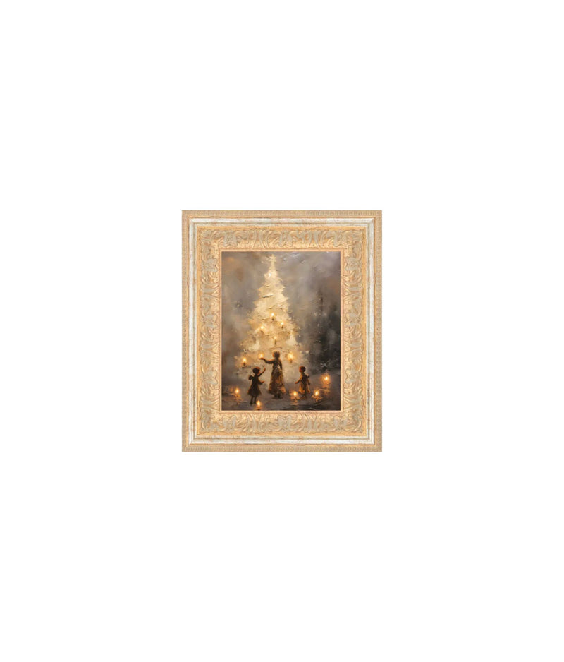 Christmas Tree Gold Framed Artwork 10x12