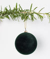 Crushed Hemlock Velvet Medium Ball Ornament