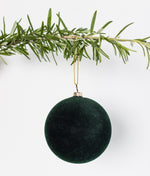 Crushed Hemlock Velvet Medium Ball Ornament