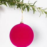 Crushed Hot Pink Velvet Ball