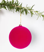 Crushed Hot Pink Velvet Ball