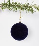 Crushed Midnight Medium Velvet Ball Ornament