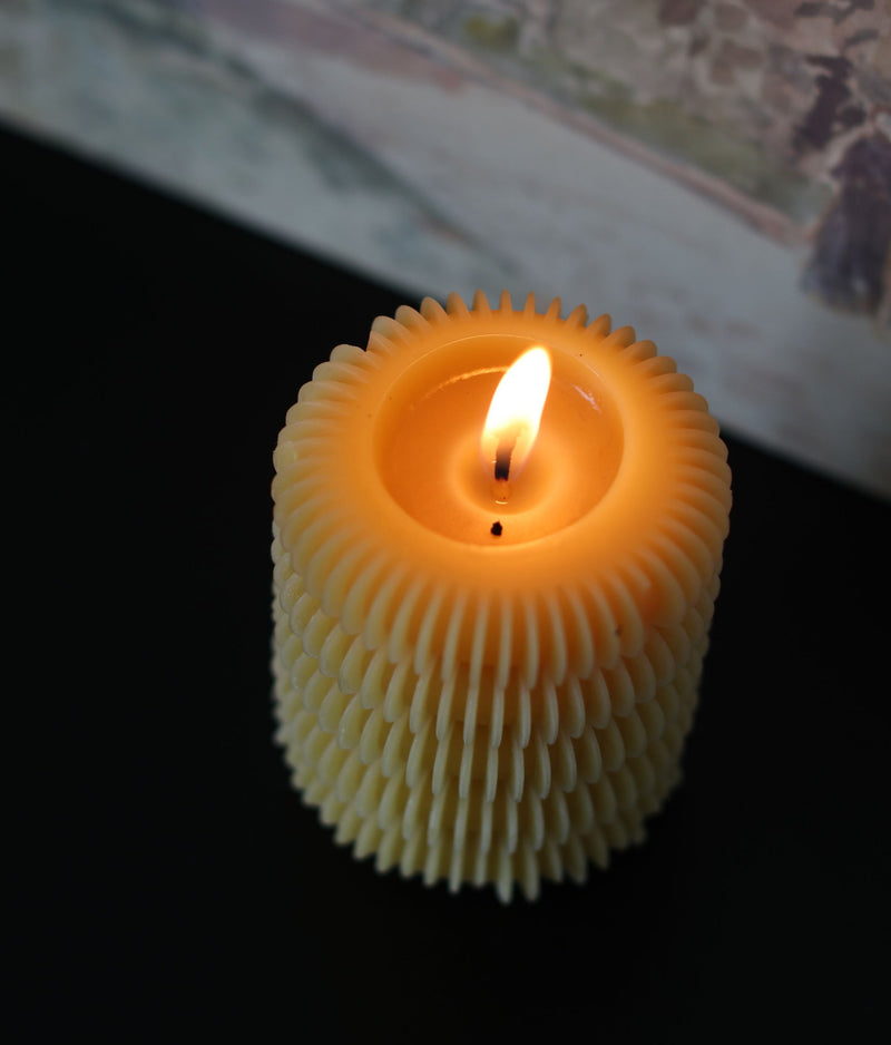 Custom Beeswax Pillar Candle- Short
