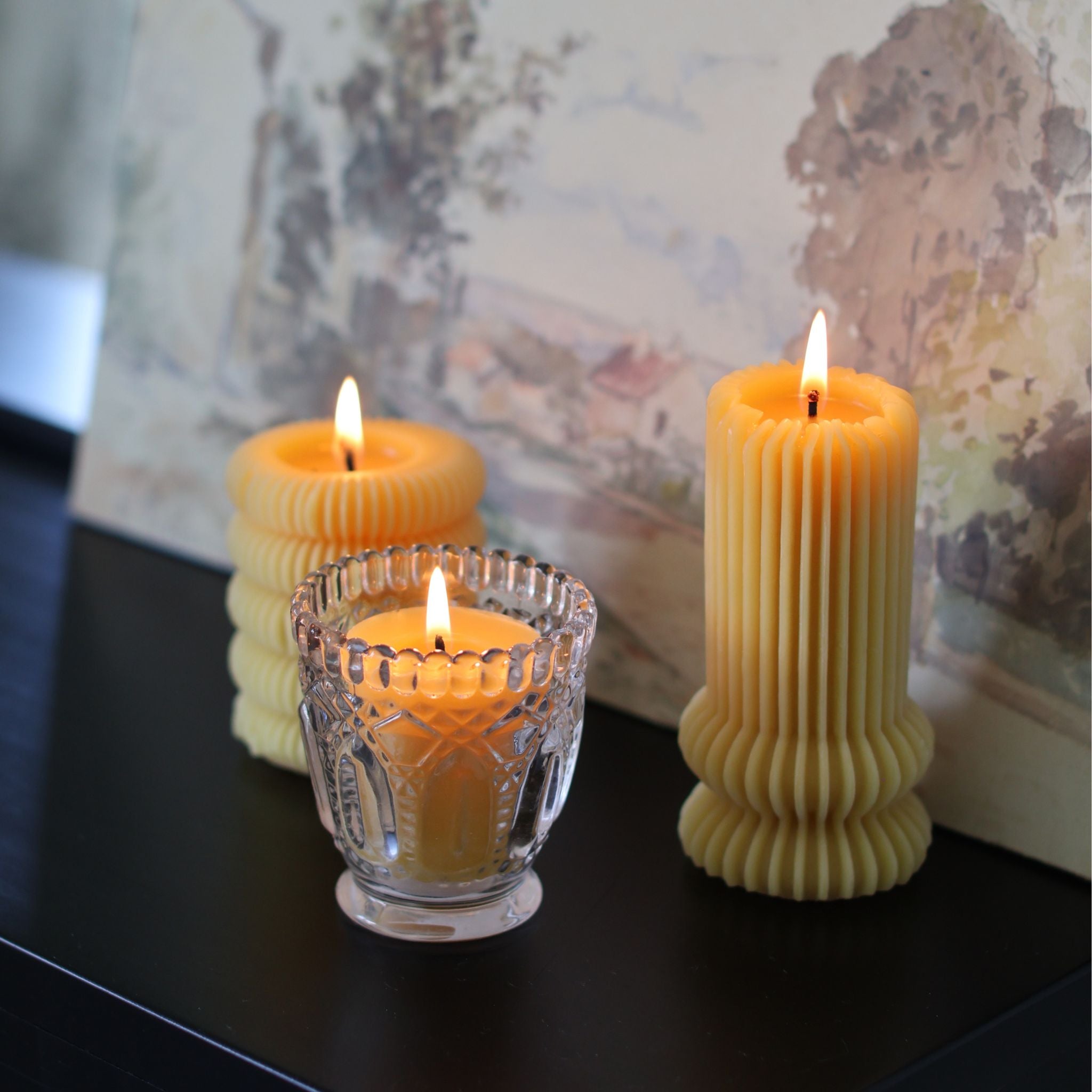 Custom Beeswax Tall Pillar Candle