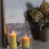 Custom Beeswax Short Pillar Candle