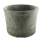 Rustic Terra Cotta Cylinder - Moss Grey