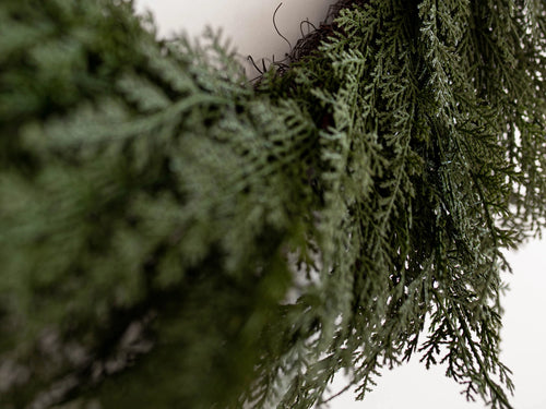 Cypress Pine Faux Wreath 24"