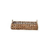 Decorative Hand-Woven Rattan Trays w/ Handles