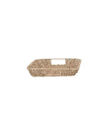 Decorative Hand-Woven Seagrass & Metal Tray w/ Handles