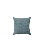 Down Filled Blue Textured Pillow