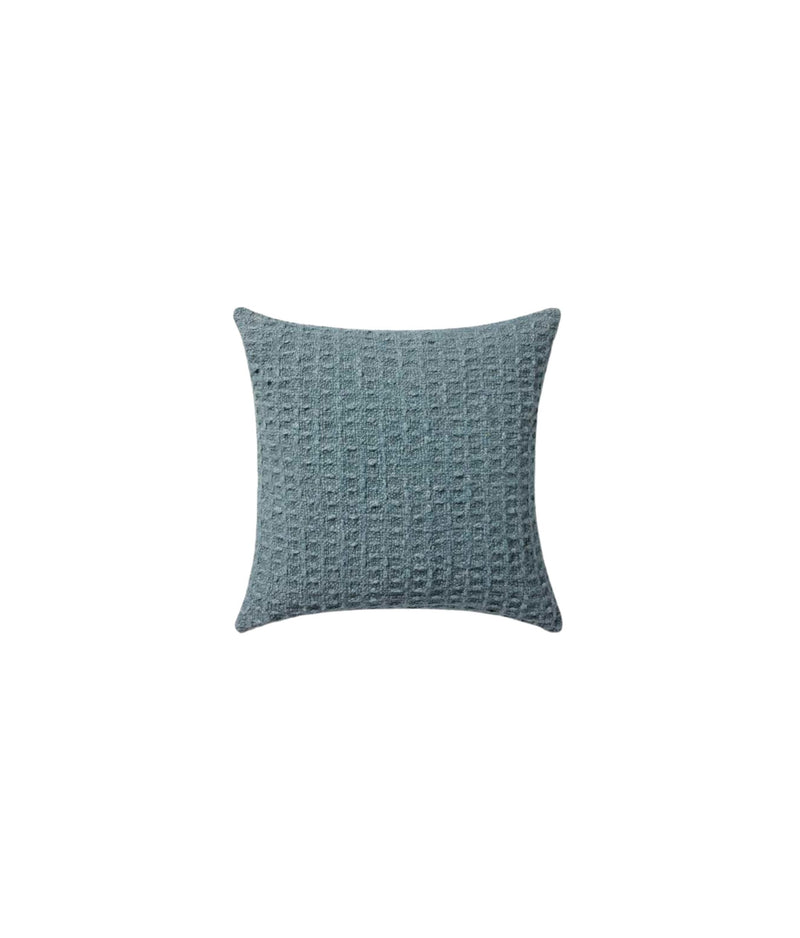 Down Filled Blue Textured Pillow