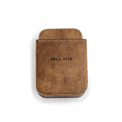 Playing Cards with Brown Leather Case