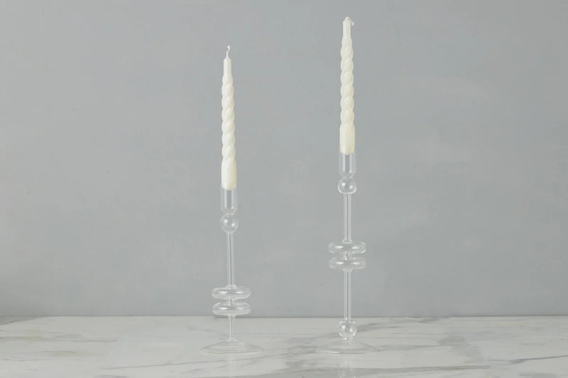 Clear Glass Candlestick