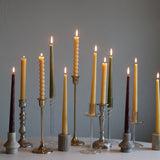 Green 10" Beeswax Taper Candles