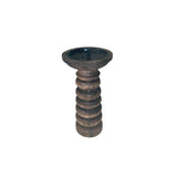Hand-Carved Mango Wood Candle Holder