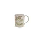 Hand Painted Stoneware Mug with Botanicals