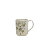 Hand Painted Stoneware Mug with Botanicals