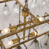 Adeline Rectangular Chandelier - Gold Leaf