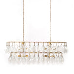 Adeline Rectangular Chandelier - Gold Leaf