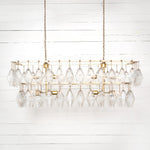 Adeline Rectangular Chandelier - Gold Leaf