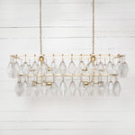 Adeline Rectangular Chandelier - Gold Leaf