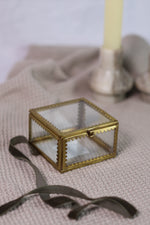 Brass & Glass Display Box w/ Scalloped Edges