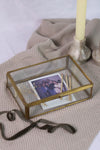 Brass & Glass Display Box w/ Scalloped Edges