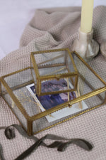 Brass & Glass Display Box w/ Scalloped Edges