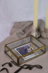 Brass & Glass Display Box w/ Scalloped Edges