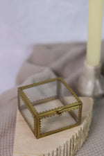 Brass & Glass Display Box w/ Scalloped Edges
