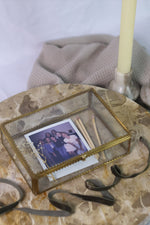 Brass & Glass Display Box w/ Scalloped Edges
