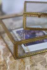 Brass & Glass Display Box w/ Scalloped Edges