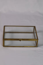 Brass & Glass Display Box w/ Scalloped Edges